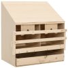 vidaXL Hniezdo pre sliepky 2 priehradky 63x40x65 cm masívne borovicové drevo