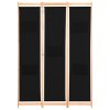 vidaXL 3-panelový paraván čierny 120x170x4 cm látkový