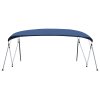 vidaXL Strieška Bimini so 4 oblúkmi, modrá 243x(230-244)x137 cm