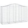 vidaXL Oblúkové gabionové koše 6 ks 200x50x120/140 cm pozink. železo