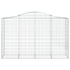 vidaXL Oblúkové gabionové koše 6 ks 200x50x120/140 cm pozink. železo
