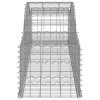 vidaXL Oblúkový gabionový kôš 8 ks 300x50x40/60 cm pozinkované železo