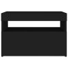 vidaXL TV skrinka s LED svetlami čierna 60x35x40 cm