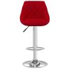 vidaXL Barové stoličky 2 ks vínovo-červené zamatové