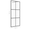 vidaXL Sprchová zástena z priehľadného ESG skla 90x195 cm čierna