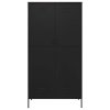 vidaXL Skriňa čierna 90x50x180 cm oceľová
