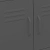 vidaXL Úložná skrinka, antracitová 60x35x56 cm, oceľ