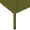 vidaXL Úložná skrinka olivovozelená 80x35x101,5 cm oceľ