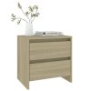 vidaXL Nočné stolíky 2 ks, dub sonoma 45x34,5x44,5cm, kompozitné drevo