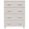 vidaXL Komoda HAMAR, biela 79x40x103,5 cm, borovicový masív