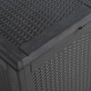 vidaXL Záhradný úložný box 90 l, čierny, PP ratan