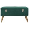 vidaXL Lavica s úložným priestorom 80 cm zelená zamat