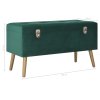 vidaXL Lavica s úložným priestorom 80 cm zelená zamat