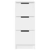 vidaXL Komoda biela 30x30x70 cm spracované drevo