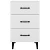 vidaXL Nočný stolík biely 40x40x66 cm kompozitné drevo