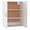 vidaXL Závesná skrinka biela 69,5x34x90 cm spracované drevo