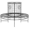 vidaXL Okrúhla lavica okolo stromu Ø137 cm čierna oceľová