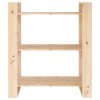 vidaXL Knižnica/deliaca stena 80x35x91 cm masívna borovica