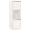 vidaXL Komoda biela 38x35x117 cm masívna borovica