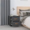 vidaXL Nočné stolíky 2 ks sivé 40x34x45 cm masívne borovicové drevo