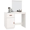 vidaXL Toaletný stolík biely 95x50x134 cm masívne borovicové drevo