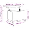 vidaXL Konferenčný stolík biely 60x44,5x45 cm spracované drevo