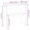 vidaXL Konzolový stolík hnedý dub 102x30x80 cm spracované drevo