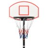 vidaXL Basketbalový stojan biely 216-250 cm polyetén