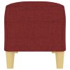 vidaXL Lavička vínovo-červená 100x35x41 cm látka