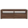 vidaXL TV skrinka s LED, hnedý dub 120x35x40 cm
