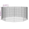 vidaXL Voľný výbeh pre zvieratá, 10 panelov 54x80cm pozinkované železo