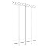 vidaXL 4-panelový paraván biely 160x220 cm látkový
