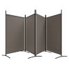vidaXL 4-panelový paraván antracitový 346x180 cm látkový