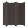 vidaXL 6-panelový paraván hnedá 300x200 cm látkový