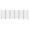 vidaXL 6-panelový paraván biely 520x180 cm látkový