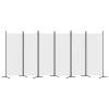 vidaXL 6-panelový paraván biely 520x180 cm látkový