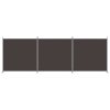 vidaXL 3-panelový paraván hnedý 525x180 cm látkový