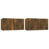 vidaXL Závesné TV skrinky 2 ks dymový dub 60x30x30 cm
