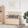 vidaXL Lavička 112,5x51,5x96,5 cm masívne borovicové drevo