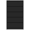 vidaXL Zásuvková skrinka čierna 60x36x103 cm spracované drevo
