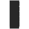 vidaXL Zásuvková skrinka čierna 60x36x103 cm spracované drevo