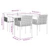 vidaXL 5-dielna záhradná jedálenská sada s vankúšmi polyratan a oceľ