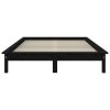 vidaXL Posteľný rám čierny 140x190 cm borovicový masív
