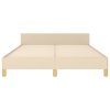 vidaXL Posteľ bez matraca krémová 140x190 cm látka