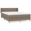 vidaXL Posteľný rám boxspring s matracom sivohned 140x200 cm látka
