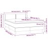 vidaXL Posteľný rám boxspring s matracom sivohned 140x200 cm látka