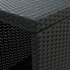 vidaXL Barový stolík s úložným regálom čierny 120x60x110 cm polyratan