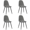 vidaXL Jedálenské stoličky 4 ks bledosivé zamatové