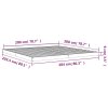 vidaXL Posteľný rám biely 200x200 cm masívna borovica