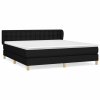 vidaXL Posteľný rám boxspring s matracom čierny 160x200 cm látka